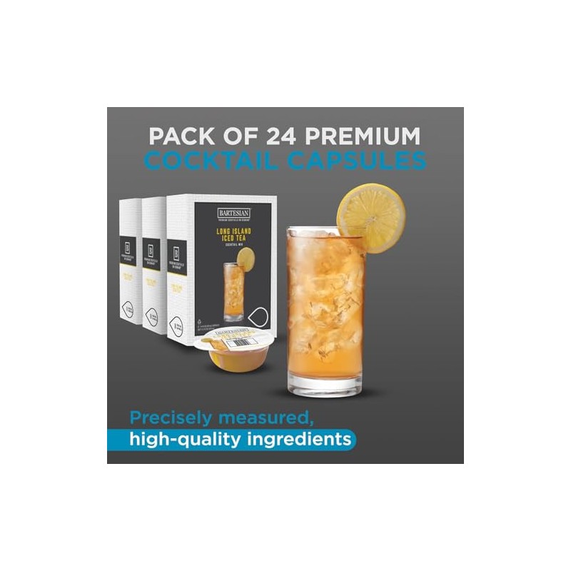 Bartesian 24-Pack Lemon Drop Variety Pack Capsules for Cocktail Machine