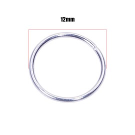 Shapenty 150PCS Stainless Steel Open Jump Rings Connectors Jewelry Finding Rings for DIY Charm Craft Making Supplies Earring Necklace Bracelet Choker Key Chain (12mm)