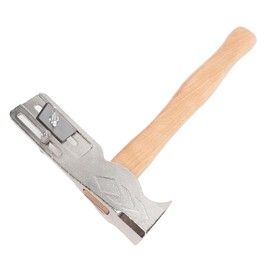 Lightweight Roofing Hatchet, Carbon Steel Multifunctional Roofing Hammer with Comfortable Wooden Grip for Nail Pulling Construction Work
