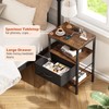 SUPERJARE Nightstand Set of 2, Bed Side Tables with Charging