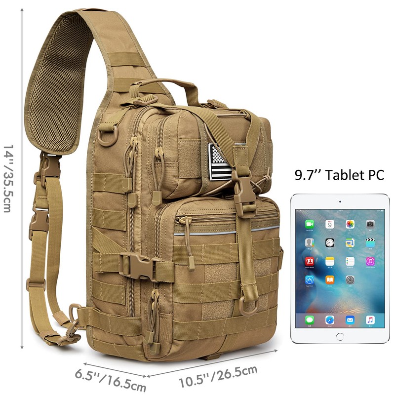 G4Free Tactical Sling Backpack Big Molle EDC Crossbody Bag Pack