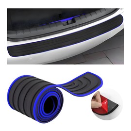 Yourkar Car Rear Bumper Guard, Anti-Scratch Auto Trunk Door Entry Protector, Non-Slip Bumper Protection Strip for Most Cars, SUVs, Trucks, Universal Exterior Car Accessories (Black&Blue, 40")