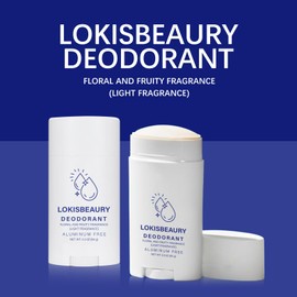 LLVYUO Aluminum-Free Deodorant, Floral and Fruity Light Fragrance, 72-Hour Protection, (Light fragrance type)