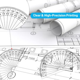 10 Pack Protractor 180 Degrees 4 Inch Protractor Geometry Set Protractor Ruler for Angle Measurement, Students Teachers Office Supplies, Geometry Triangle Set with Transparent Math Kit