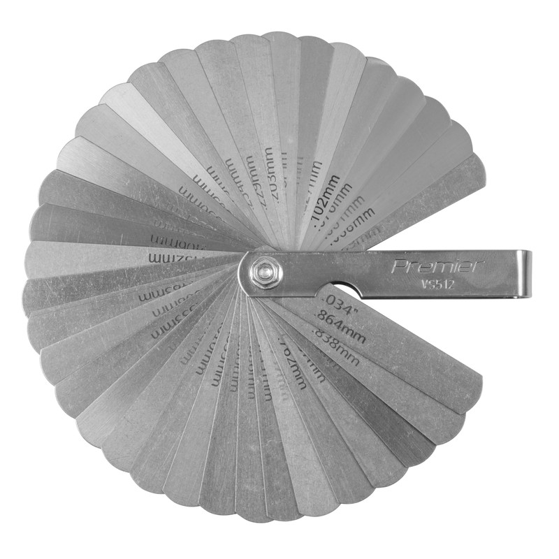 Sealey Vs512 Feeler Gauge 35 Blade - Dual Marked