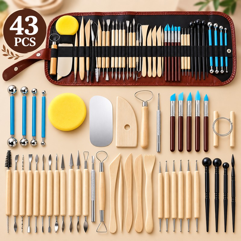 Clay Sculpting Tool Kit for Pottery & Modeling – 25-43