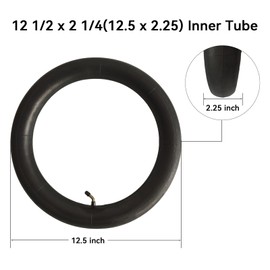 BKBNSJ 12.5 x 2.25 Inner Tube 12 1/2 x 2 1/4 Scooter Tire Tubes 12 inch Bicycle Tube [2 Pack | Thickened Butyl Tire | 90° Bent Valve]