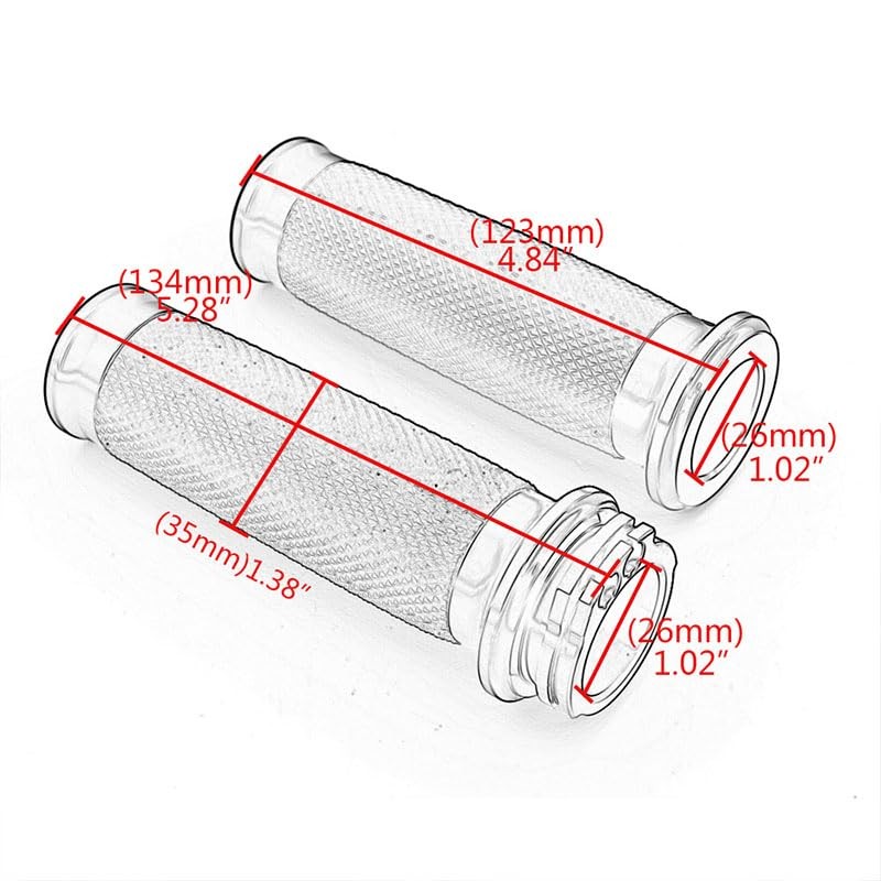 Motorcycle 1 Inch Handlebar Grips Universal Hand Grips Non-Slip Rubber