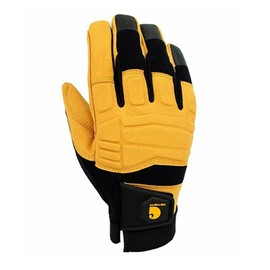 Carhartt Men's Synthetic Leather High Dexterity Molded Knuckle Secure Cuff Glove