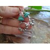 ♥ SPACER IM RING & HOWLITE STEINE ♥ einmalige Ohrringe