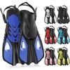 MELUMILU Snorkel Fins, Swim Fins Travel Size Short Adjustable for