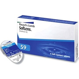 Bausch + Lomb SofLens 59 Monatslinsen, sphärische Kontaktlinsen, weich, 6 Stück, BC 8.6 Mm / DIA 14.2 / +1.25 Dioptrien