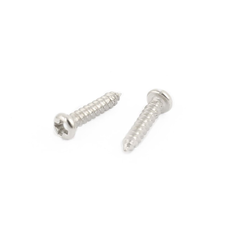 uxcell 100pcs M2 X 10mm Stainless Steel Phillips Pan Round