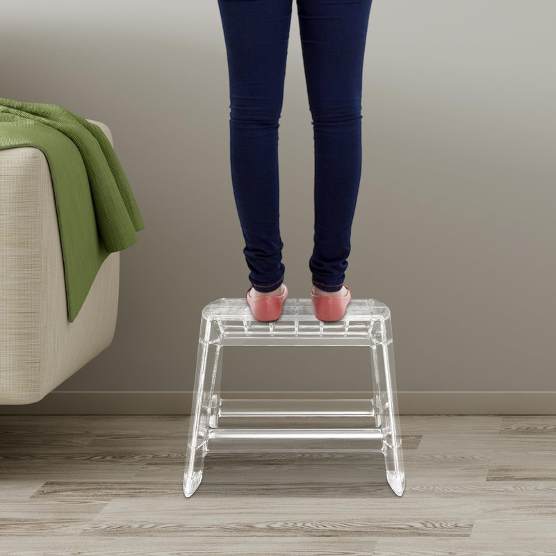 Pinelicorn 2 Step Clear Folding Step Ladder, Photography Stool, Protable