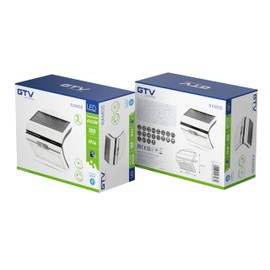 GTV - RAMOS Solar Facade Light with Motion / Twilight Sensor | Solar Lights for Outdoor Use | Solar Light with Motion Sensor | 50 W, 300 lm, 3.7 V 1800 mAh, IP44, 6000 K, White