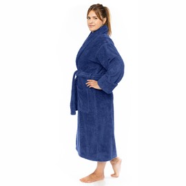Classic Turkish Towels CTT Premium 100% Turkish Cotton Terry Cloth Bath Robe for Women & Men, Soft & Plush Long Unisex Robe