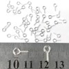 300PCS Mini Screw Eye Pin Pegs, 10 x 5mm Hooks,