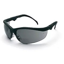 MCR Safety K3H20G Bifocal Safety Reading Glasses +2.0 Strength Gray Scratch Resi