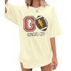 Football Shirts for Women Game Day Oversized Tshirts Glitter Fall