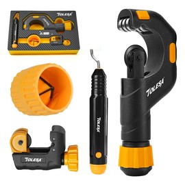 TOLESA Pipe Cutter Tool 1/8''-2'', Heavy Duty Mini Copper Pipe Cutters With Deburring Tools Pipe Reamer, Speed Cutting Tubing Cutter For Copper, Aluminum, PVC, Thin Stainless Steel Pipe