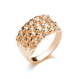 Old English Jewellers Solid 9ct Yellow Gold on Silver KEEPER Ring 4 Row size M N O P Q R S T U V W X Y Z (W)