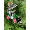Sass & Belle Festive Tractor Shaped Bauble Green