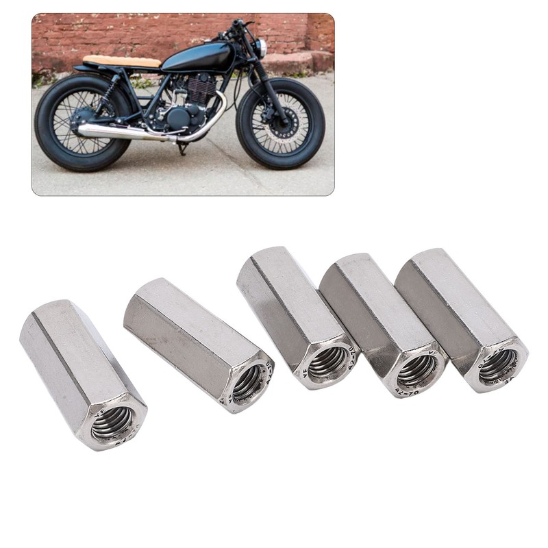 5Pcs Coupling Nut Hex Stainless Steel Anti Corrosion M12 Connector