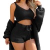 HRESSLBD Womens Solid Hooded Outwear and Sleeveless Crop Tank Tops