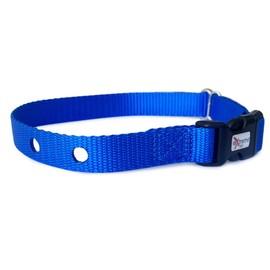 Heavy Duty Nylon Replacement Dog Collar Strap - Compatible with Nearly All Brands and Models of Underground Electric Dog Fences and Training Receivers - Blue