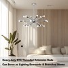 4 Pieces 12-inch M10 Threaded Extension Poles Lighting Fixture Downrods