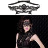 Noakofo 6Pcs Lace Masquerade Mask for Women Black Lace Eye