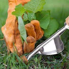 Ksvaye Hand Removal Tool Stainless Steel Weed Puller Root Remover Weeder Tool Long Handle Patio Weed Remover Tool for Grass Block Paving Manual Weeding Tools for Dandelion Driveway Garden Tools