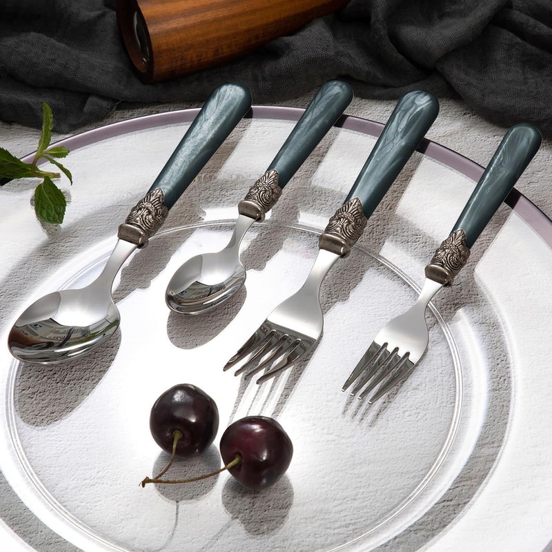 CATHYLIN 20 pieces 18/10 Stainless Steel Silverware Sets With Deep