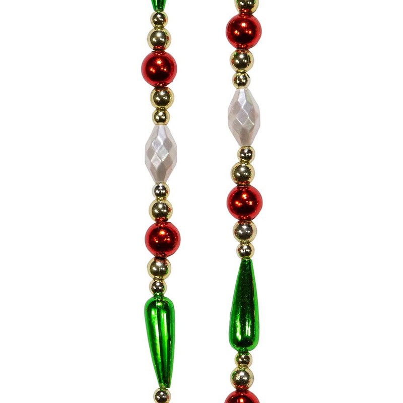 9-Foot Gold, Red, Green and White Round Bead with Water