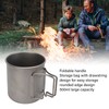 Titanium Mug 500ml Rounded Edge Design Lightweight Portable Mug with