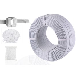 Banding Strapping Kit, Plastic Strapping Packaging Strapping Kit Box Packing Strapping Tool, 754' x 5/8'' Poly Strapping Packaging Straps and 200 pcs Plastic Buckles,Manual Packing