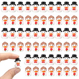 Soulchen 50 Pcs Wedding Resin Duck Mini Bride Groom Ducks Marriage Resin Figurines Bulk Small Animal Figurines Fairy Moss Landscape DIY for Wedding Ceremony Bridal Gift Souvenir(Classic)