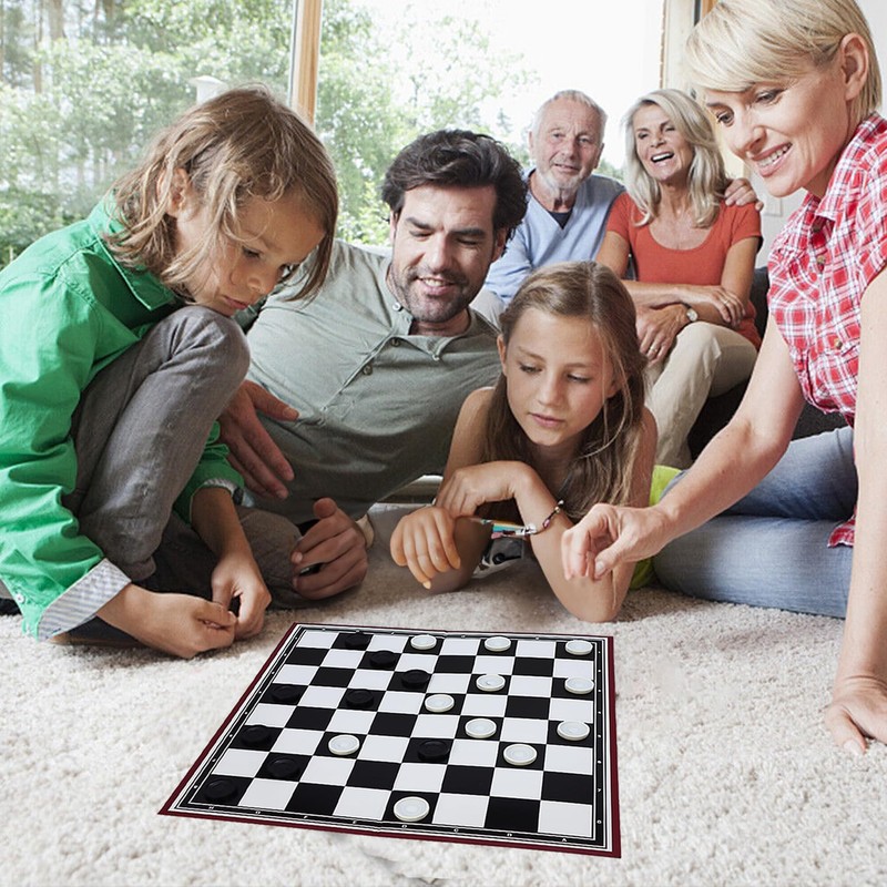 Classic Draughts - Checkers for Children and Adults, Traditional Family