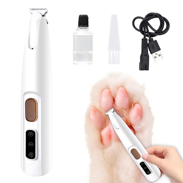 SEILETOO Waterproof Pet Micro Precision Trimmer, Rechargeable Pet Shaver with