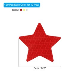 PATIKIL Reflective Stickers, 30 Pack Night High Visibility Waterproof Warning Safety Sticker Outdoor Reflectors for Bikes Motorcycles Helmets Mailboxes, 3 Colors(Star)