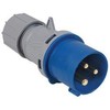 Plug 32A 240V 2P+E Blue, Electrical Mains Plugs/Sockets Industrial Connectors,