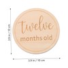 Kisangel 12 pcs Monthly Milestone Signs Wooden Round Markers for