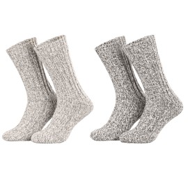 Piarini 4 pairs, Norwegian socks for men and women from sheep's wool, grey, natural blue, anthracite, mottled 35-38, 39-42, 43-46, 47-50. -