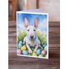 Caroline's Treasures DAC5020GCA7P English Bull Terrier Easter Egg Hunt Greeting