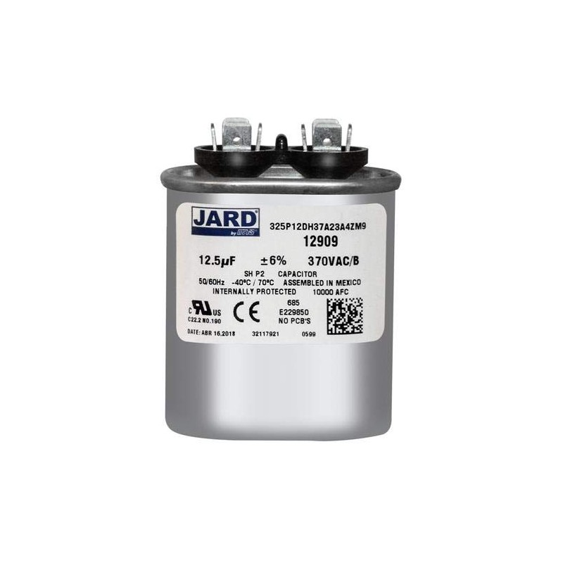 12.5 uF x 370 VAC Oval Run Capacitor by #
