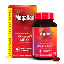 MegaRed 350mg Omega-3 Krill Oil, 130 softgels