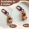LunarCharm 2 pieces Capybara key ring, cute key ring, key