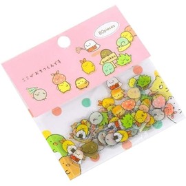 80Pcs/Bag Japanese Stationery Stickers Cute Cat Sticky Paper Kawaii PVC Diary Bear Sticker for Decoration Diary Scrapbooking Random Style Sticky Notes Notebooks and Notepads