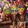 12 Pcs Mardi Gras Mask Paper Masquerade Masks Carnival Parade
