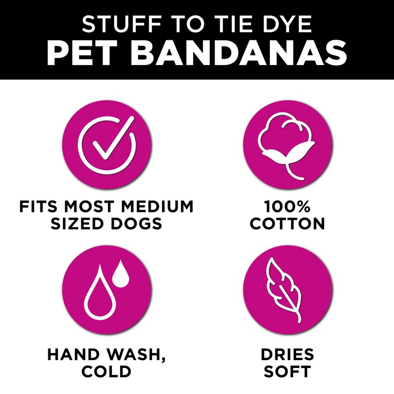 Tulip Pet Bandana One Size, Ideal for Tie-dye or Fabric